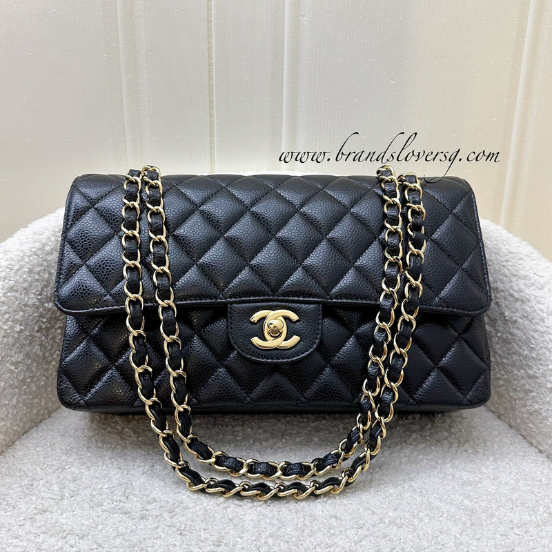 Chanel Medium Classic Flap CF in Black Caviar and GHW