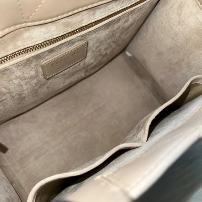 Dior Small Dior Book Tote in Powder Beige Macrocannage Calfskin and LGHW