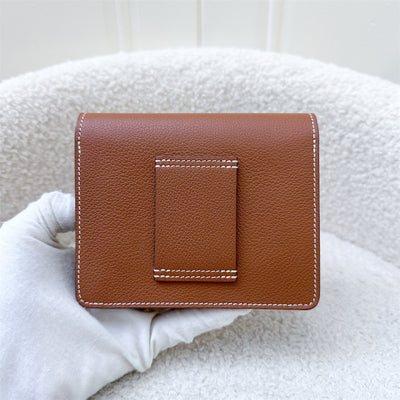 Hermes Roulis Slim in Gold Evercolor Leather and GHW