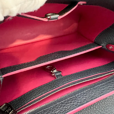 LV Capucines BB in Black Taurillon Leather Fuchsia Interior and SHW