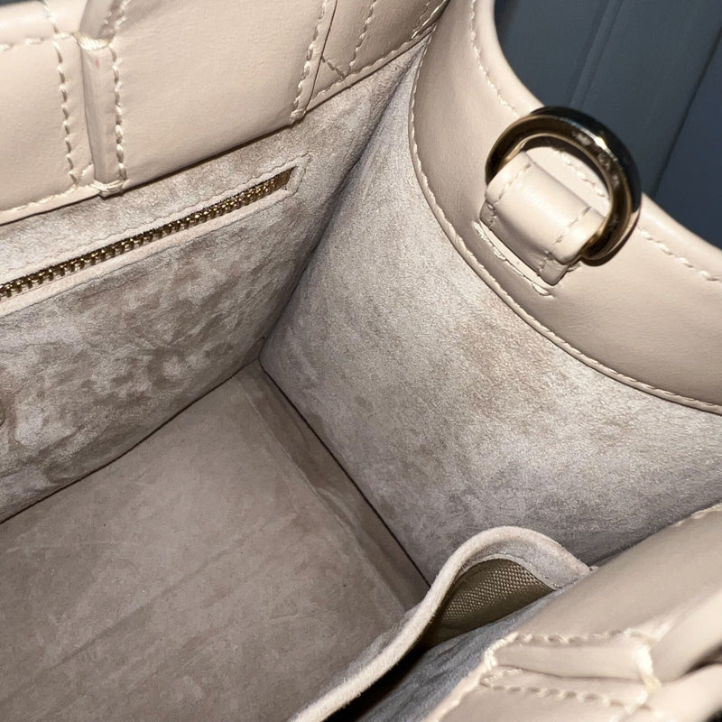 Dior Small Dior Book Tote in Powder Beige Macrocannage Calfskin and LGHW