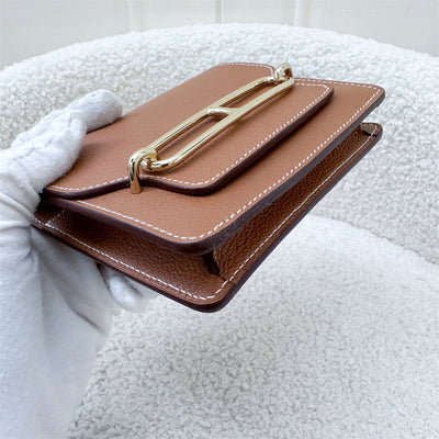 Hermes Roulis Slim in Gold Evercolor Leather and GHW