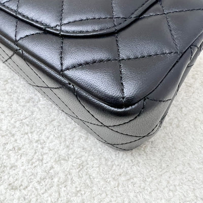 Chanel Classic Pearl Crush Mini Rectangle Flap in 23C Black Lambskin and AGHW