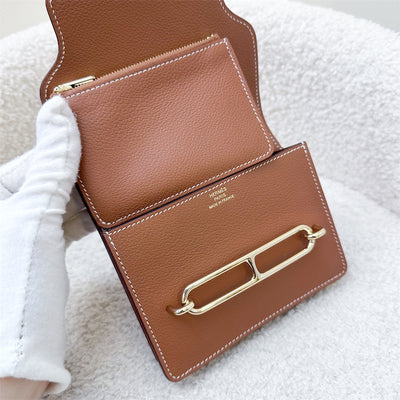 Hermes Roulis Slim in Gold Evercolor Leather and GHW