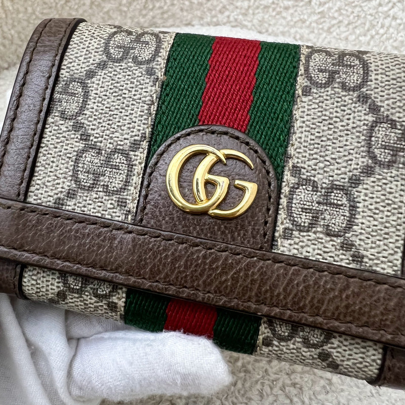 Gucci Ophidia GG Trifold Wallet GHW