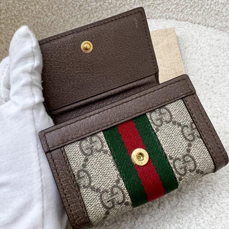 Gucci Ophidia GG Trifold Wallet GHW