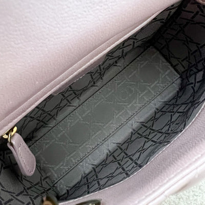 Dior Mini Lady Dior in Iridescent Pearly Pink Lambskin and LGHW