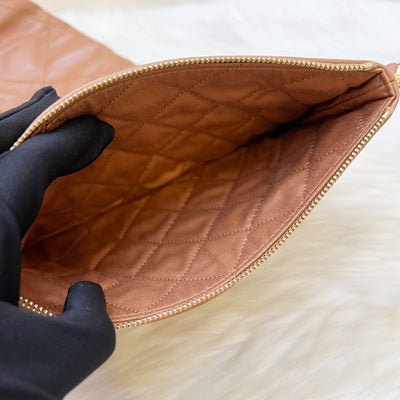 Chanel 22 Small Hobo Handbag in 23C Caramel Shiny Calfskin and AGHW