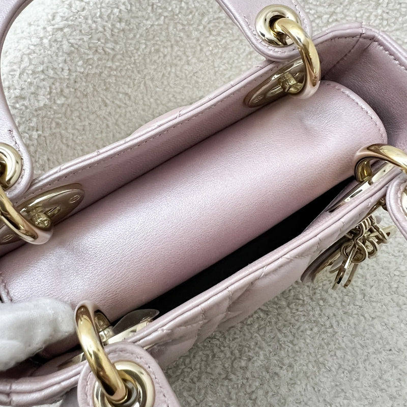 Dior Mini Lady Dior in Red Lambskin and GHW