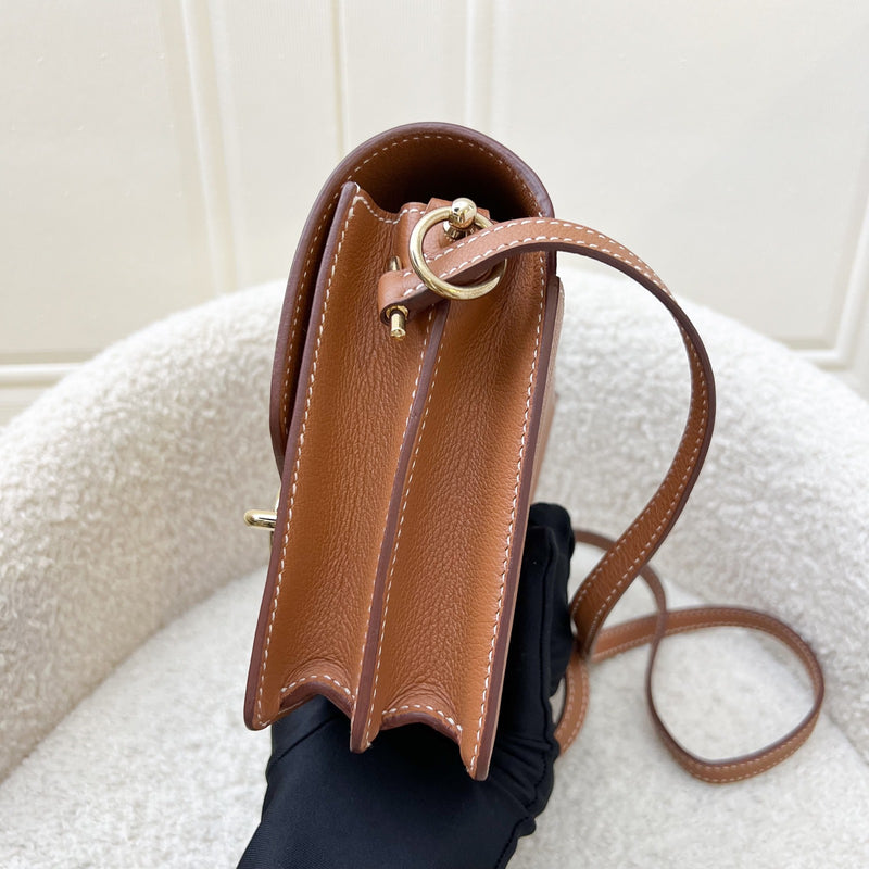 Hermes Mini Roulis 18 in Gold Evercolor Leather and GHW