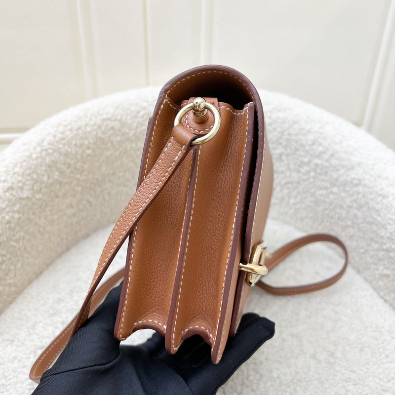 Hermes Mini Roulis 18 in Gold Evercolor Leather and GHW