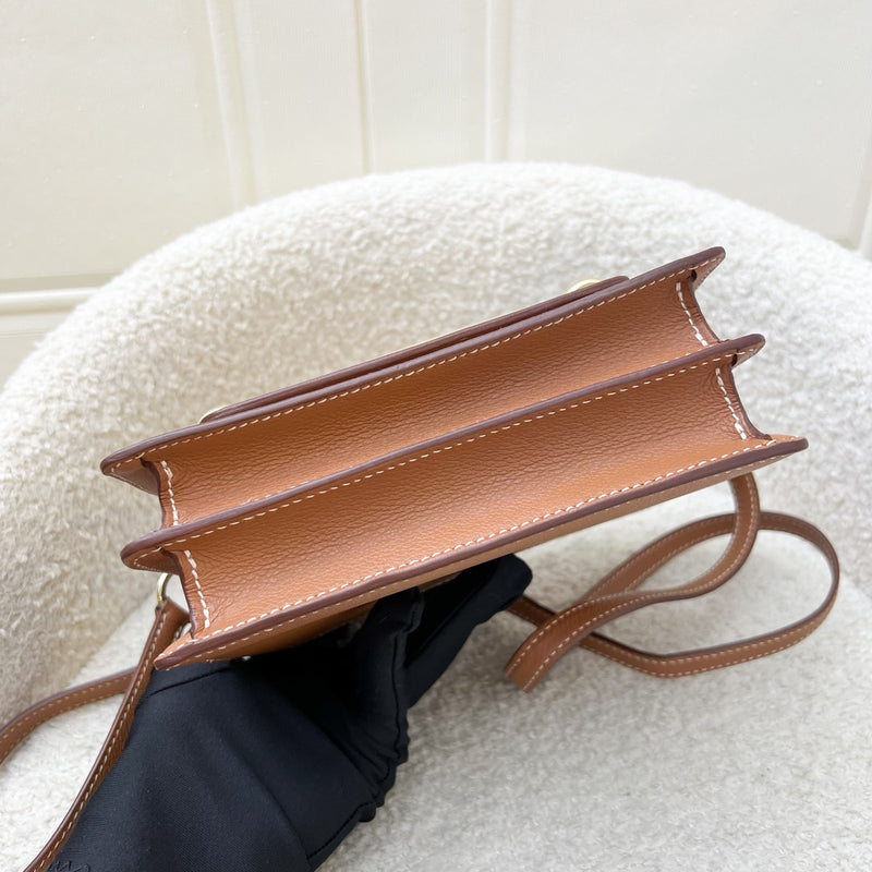 Hermes Mini Roulis 18 in Gold Evercolor Leather and GHW