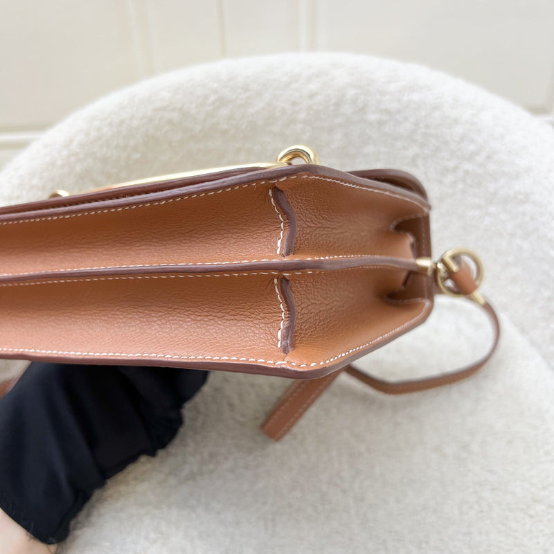 Hermes Mini Roulis 18 in Gold Evercolor Leather and GHW