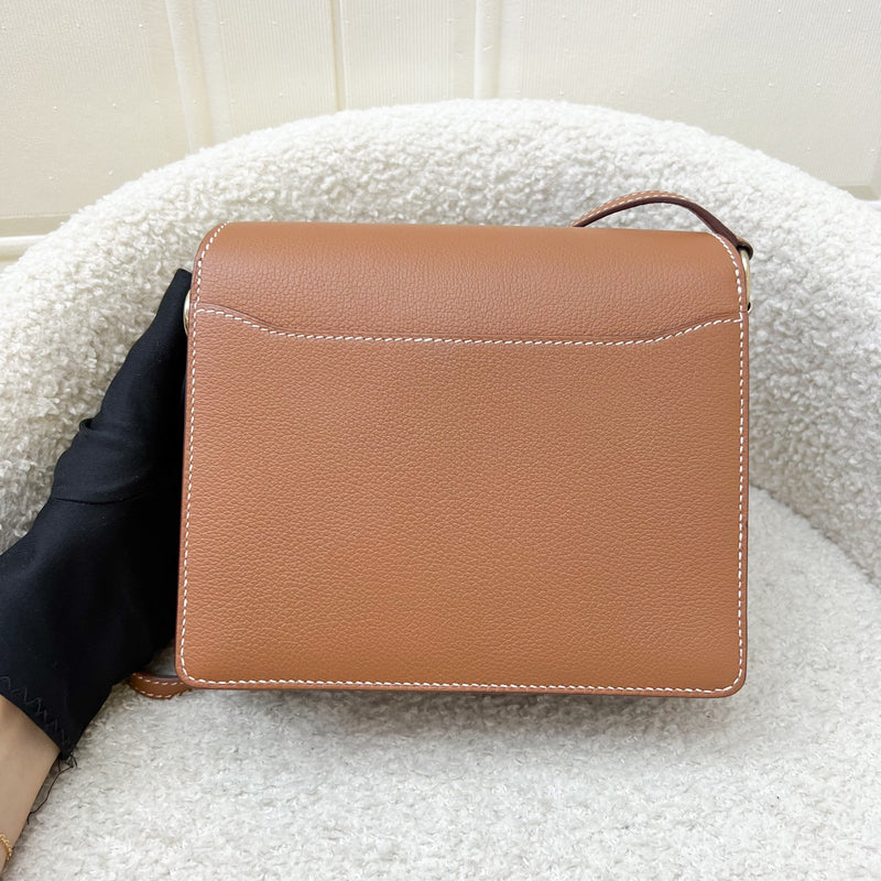 Hermes Mini Roulis 18 in Gold Evercolor Leather and GHW