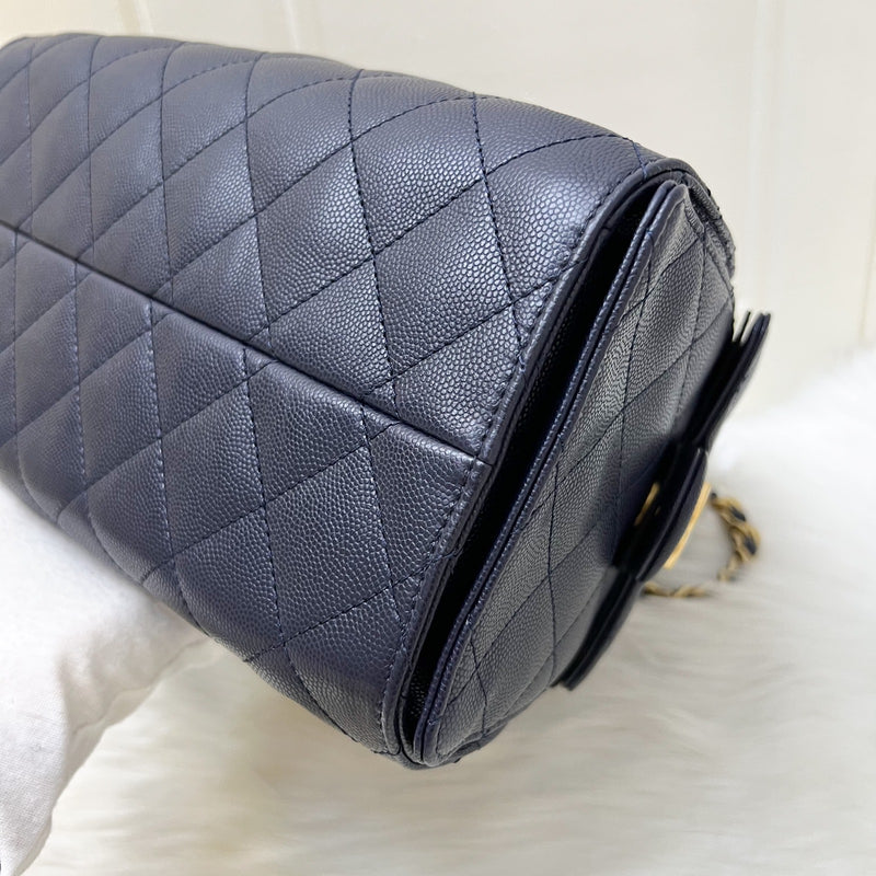 Chanel 25 Small Hobo Bag in 25S Navy Caviar and AGHW