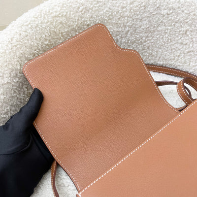 Hermes Mini Roulis 18 in Gold Evercolor Leather and GHW