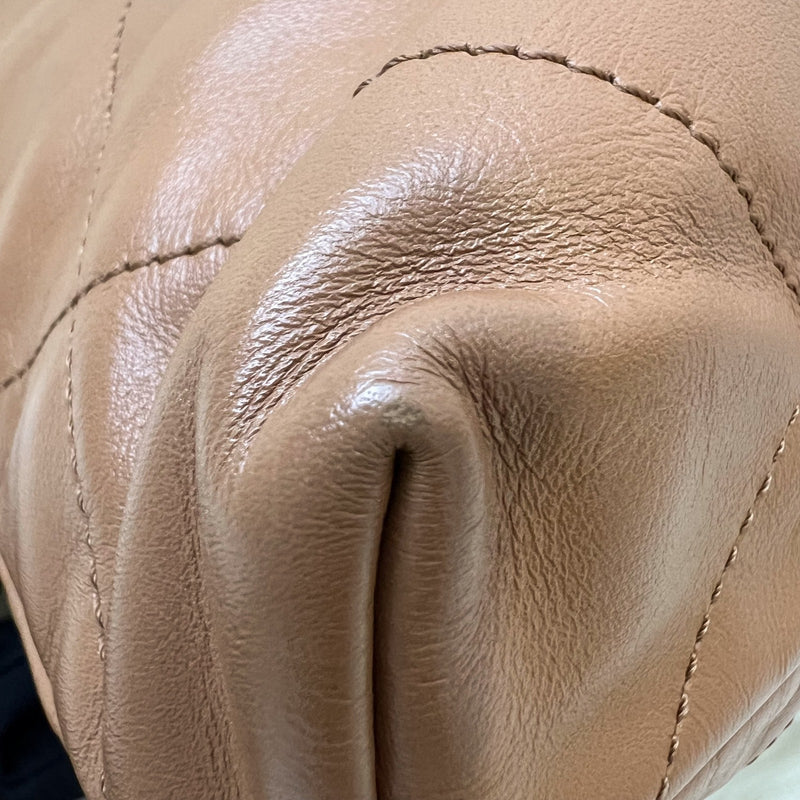 Chanel 22 Small Hobo Handbag in 23C Caramel Shiny Calfskin and AGHW