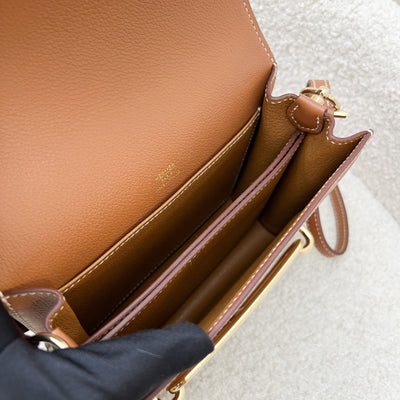 Hermes Mini Roulis 18 in Gold Evercolor Leather and GHW