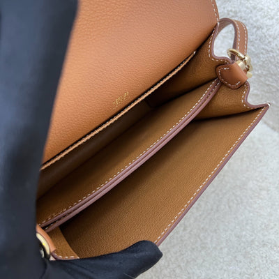 Hermes Mini Roulis 18 in Gold Evercolor Leather and GHW