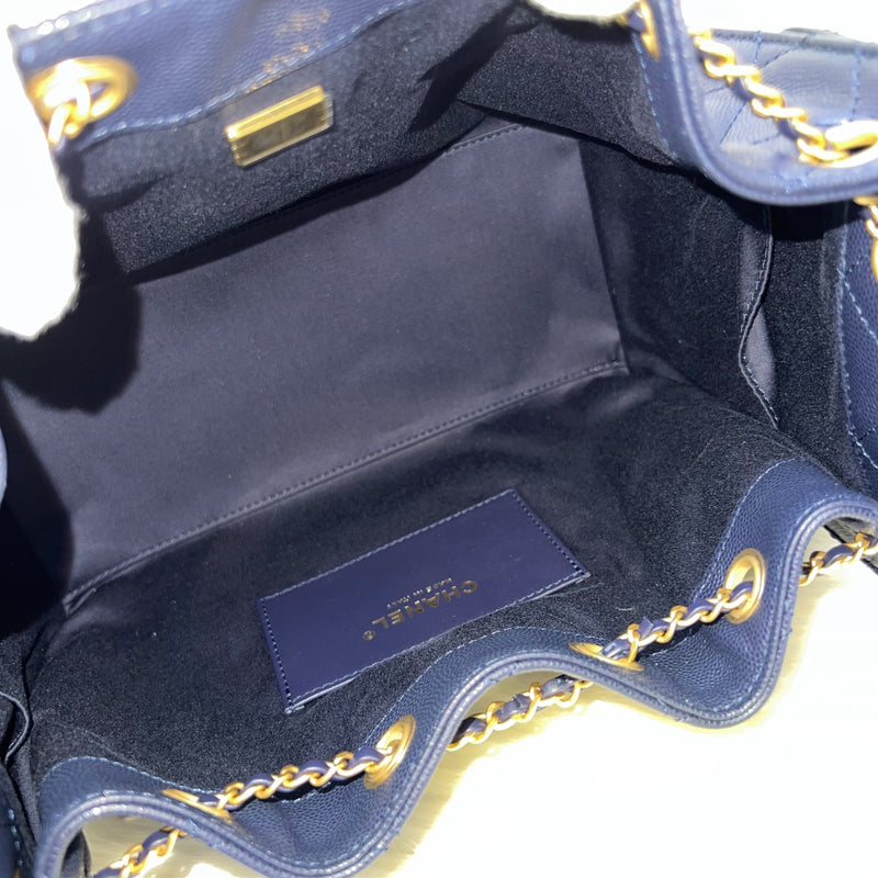Chanel 25 Small Hobo Bag in 25S Navy Caviar and AGHW