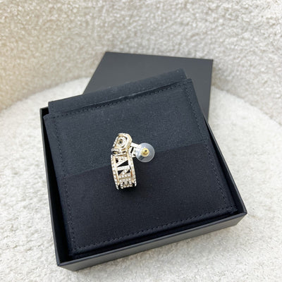 Chanel 24C CHANEL Hoop Earrings with Diamantes and LGHW (Model: ABB710)