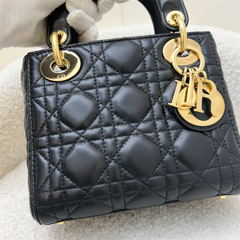 Dior Mini Lady Dior in Black Lambskin and GHW