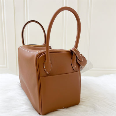 Hermes Lindy 26 in Gold Evercolor Leather and GHW