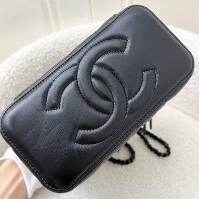 Chanel Top Handle So Black Small Vanity in Black Lambskin and Black HW