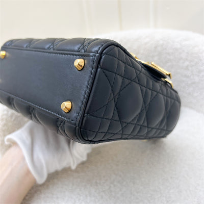 Dior Mini Lady Dior in Black Lambskin and GHW