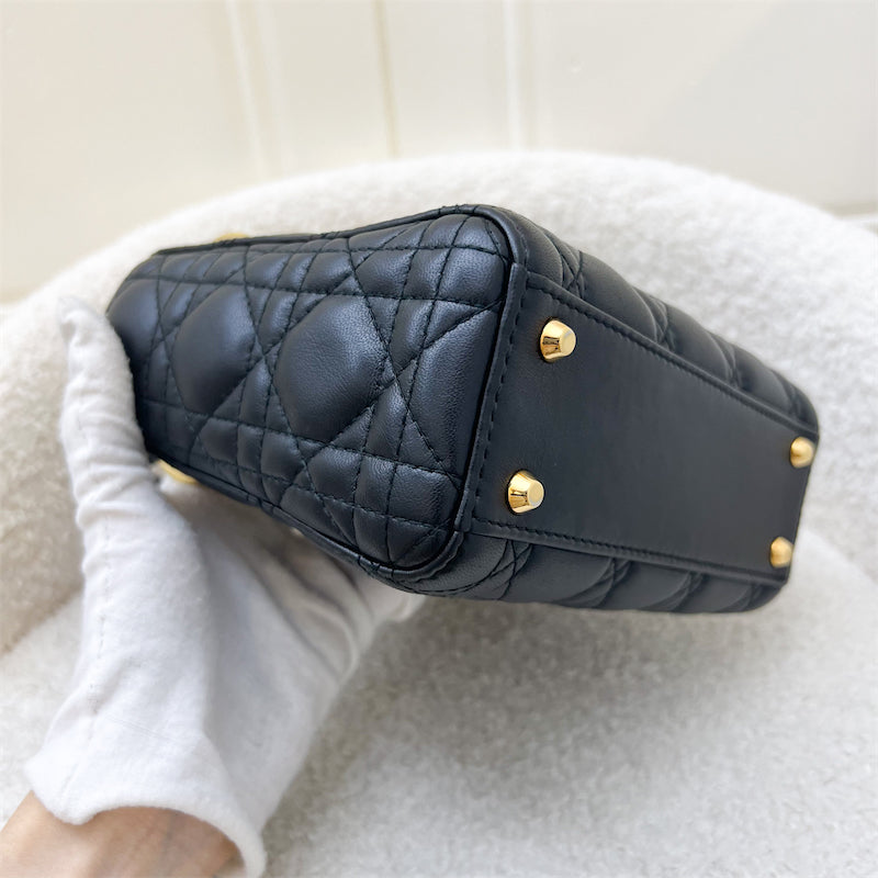 Dior Mini Lady Dior in Black Lambskin and GHW