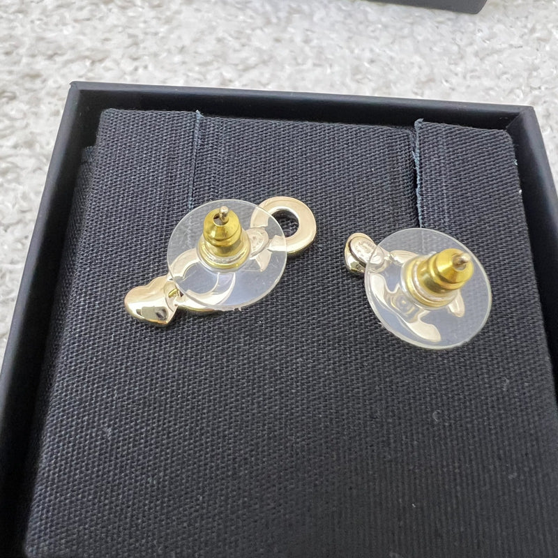 Chanel 25B Coco & Heart Earrings in LGHW (Model: ABG252)