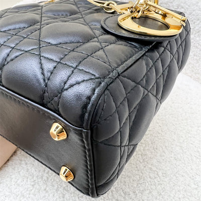 Dior Mini Lady Dior in Black Lambskin and GHW