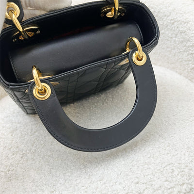 Dior Mini Lady Dior in Black Lambskin and GHW