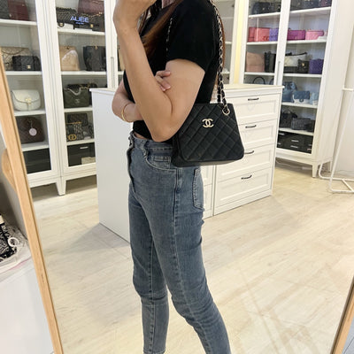 Chanel 24P Bucket Bag in Black Caviar and LGHW