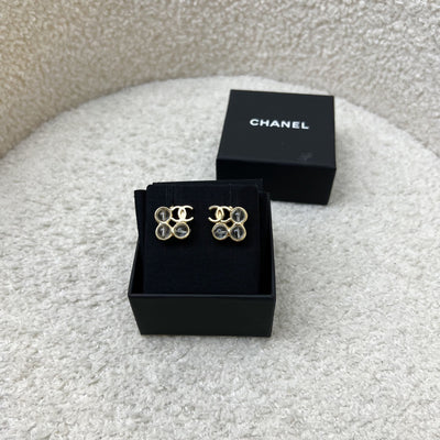 Chanel 24S Resin Bubbles Earrings in LGHW (Model: ABD242)