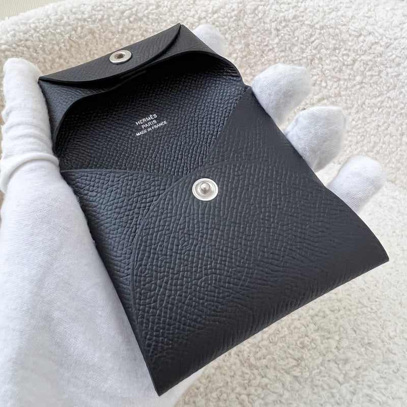 Hermes Bastia in Black Noir Epsom Leather