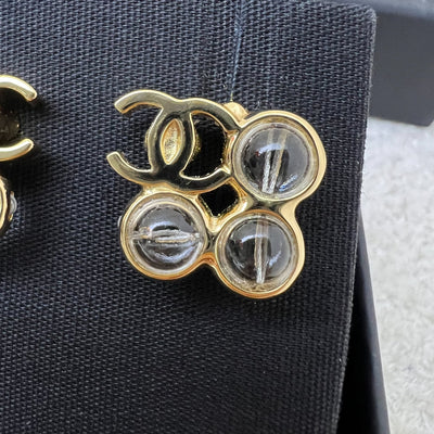 Chanel 24S Resin Bubbles Earrings in LGHW (Model: ABD242)