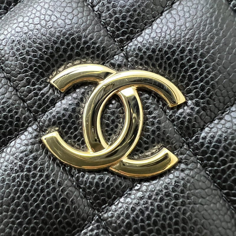 Chanel 24P Bucket Bag in Black Caviar and LGHW