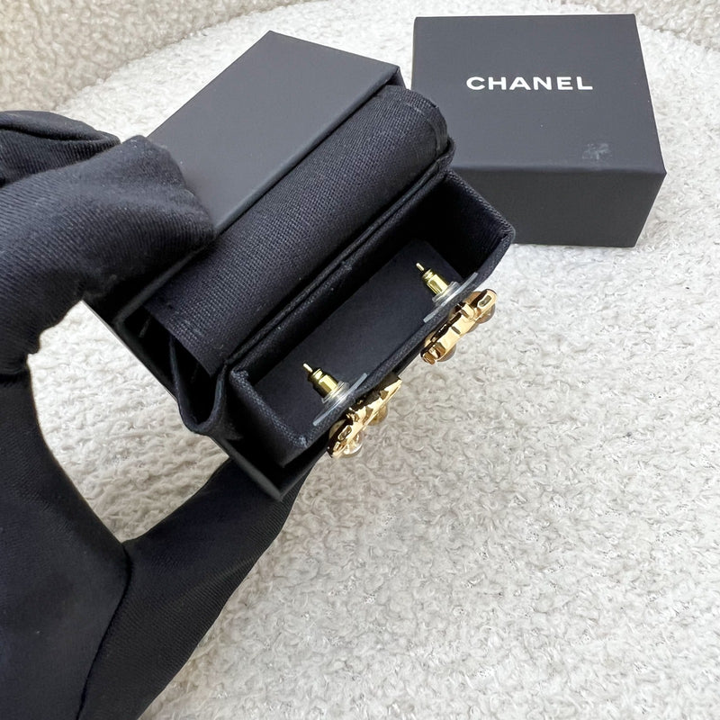 Chanel 24S Resin Bubbles Earrings in LGHW (Model: ABD242)