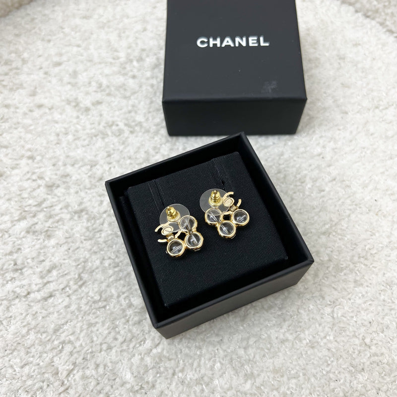 Chanel 24S Resin Bubbles Earrings in LGHW (Model: ABD242)