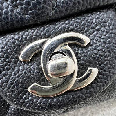 Chanel Easy Caviar Medium Flap Bag in Black Caviar and SHW