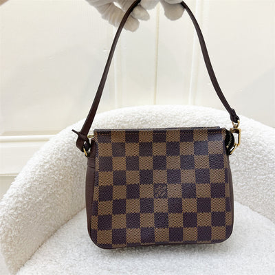 LV Mini Bag / Pochette in Damier Ebene Canvas and GHW