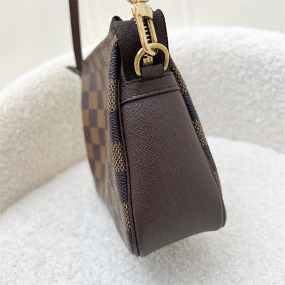 LV Mini Bag / Pochette in Damier Ebene Canvas and GHW