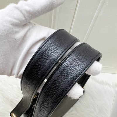 Chanel Vintage Shoulder Bag in Black Caviar and 24K Gold Plated HW