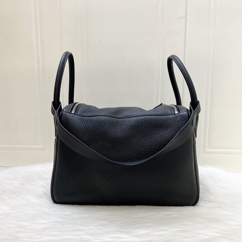 Hermes Lindy 30 in Noir Black Clemence Leather and PHW