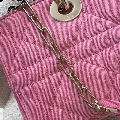 Dior Medium Lady D-Joy Bag in Pink Denim and LGHW (Model: M0540WTJA, Colour: M929)