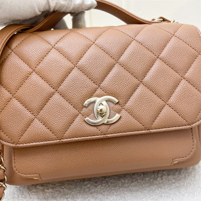 Chanel Business Affinity Medium Flap in 21P Caramel Caviar and LGHW