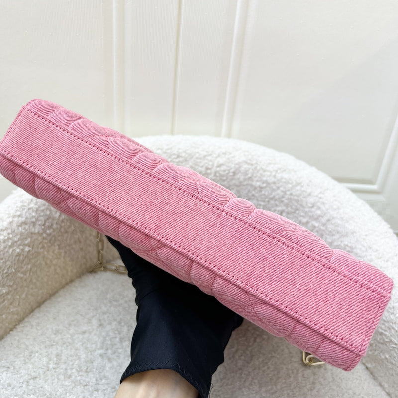 Dior Medium Lady D-Joy Bag in Pink Denim and LGHW (Model: M0540WTJA, Colour: M929)