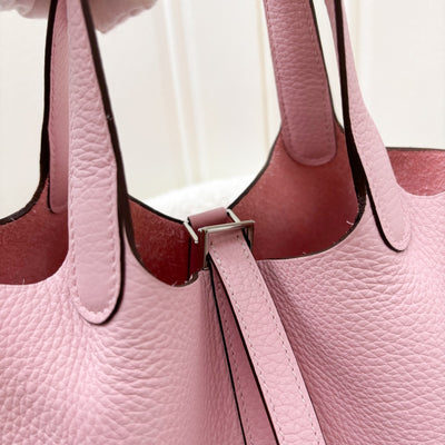 Hermes Picotin 18 in Rose Sakura Clemence Leather and PHW