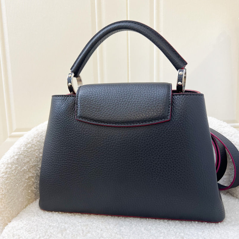 LV Capucines BB Bag in Navy Taurillon Leather Fuchsia Interior and SHW